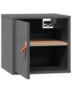 Pensile Grigio 31,5x30x30 cm in Legno Massello di Pino