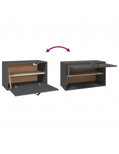 Pensile Grigio 60x30x35 cm in Legno Massello di Pino