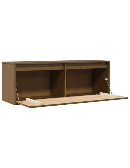 Pensile Marrone Miele 100x30x35 cm in Legno Massello di Pino