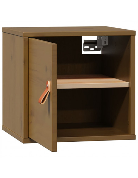 Pensile Marrone Miele 31,5x30x30 cm in Legno Massello di Pino