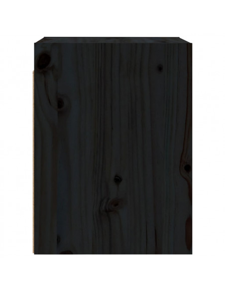 Pensile Nero 30x30x40 cm in Legno Massello di Pino