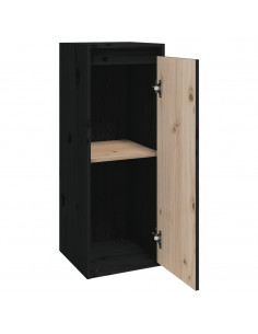 Pensile Nero 30x30x80 cm in Legno Massello di Pino