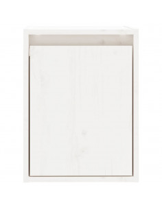 Pensili 2 pz Bianchi 30x30x40 cm in Legno Massello di Pino