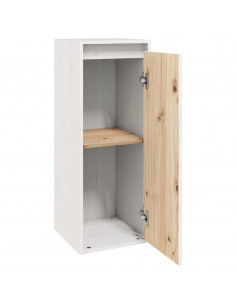 Pensili 2 pz Bianchi 30x30x80 cm in Legno Massello di Pino