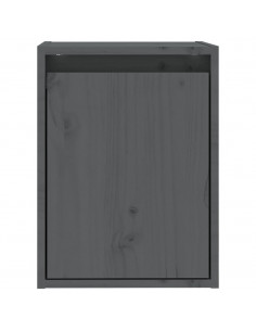 Pensili 2 pz Grigi 30x30x40 cm in Legno Massello di Pino