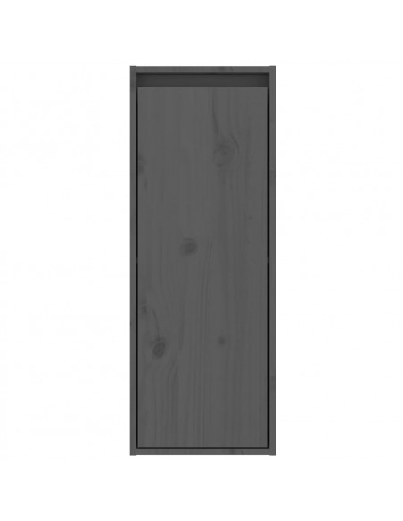 Pensili 2 pz Grigi 30x30x80 cm in Legno Massello di Pino