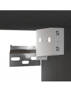 Pensili 2 pz Grigi 80x30x30 cm in Legno Massello di Pino