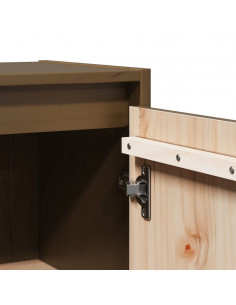 Pensili 2 pz Marrone Miele 80x30x35cm in Legno Massello di Pino