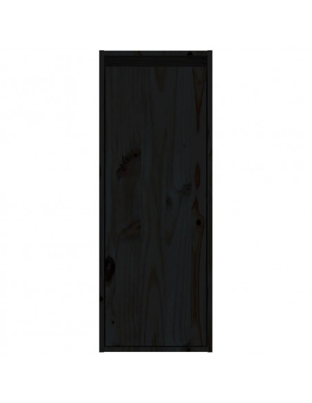 Pensili 2 pz Neri 30x30x80 cm in Legno Massello di Pino