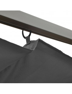 Pergola con Tetto Retrattile Antracite 3x3m in Acciaio 180 g/m²
