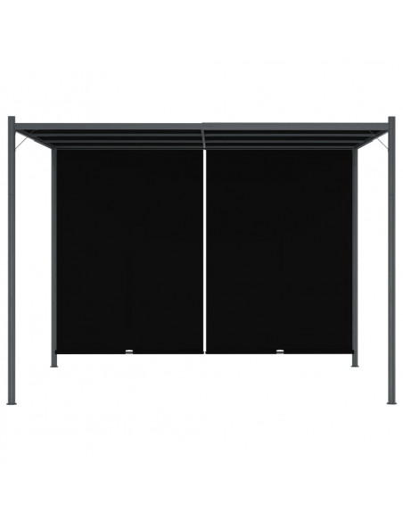 Pergola da Giardino con Tetto Retrattile 3x3 m Antracite