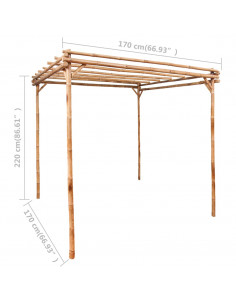 Pergolato in Bambù 170x170x220 cm