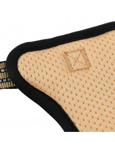 Pettorina Cani con Guinzaglio e Collare Regolabile Marrone M