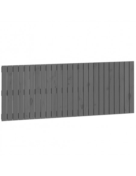 Testiera da Parete Grigia 159,5x3x60 cm Legno Massello di Pino