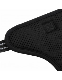 Pettorina per Cani con Guinzaglio e Collare Regolabile Nero S