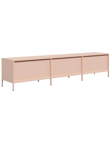 Mobile TV Rosa 202x39x43,5 cm in Acciaio Laminato a Freddo