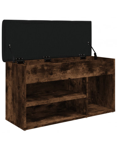Panca Porta Scarpe Rovere Fumo 82x32x45,5 cm Legno Multistrato