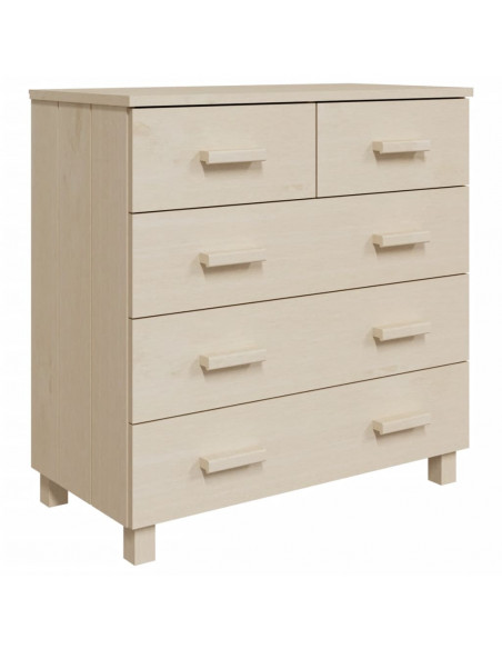 Credenza HAMAR Miele 79x40x80 cm in Legno Massello di Pino