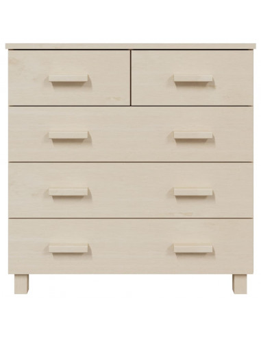 Credenza HAMAR Miele 79x40x80 cm in Legno Massello di Pino