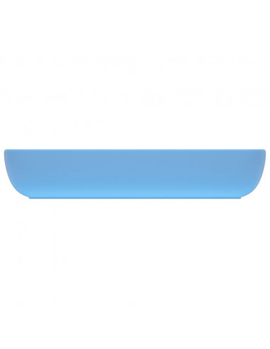 Lavabo Lusso Rettangolare Azzurro Opaco 71x38 cm in Ceramica