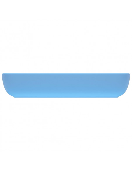 Lavabo Lusso Rettangolare Azzurro Opaco 71x38 cm in Ceramica