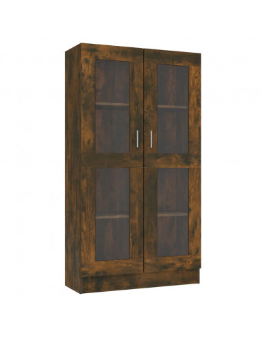 Mobile Vetrina Rovere Fumo 82,5x30,5x150cm in Legno Multistrato