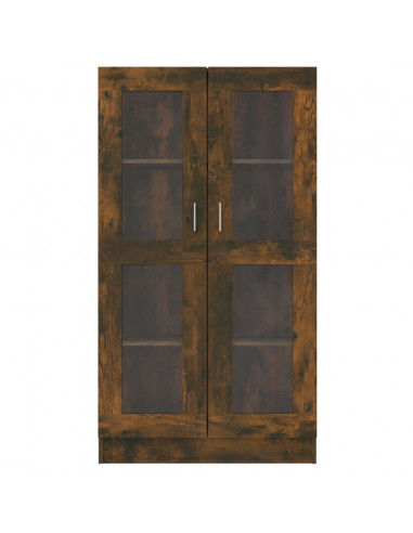 Mobile Vetrina Rovere Fumo 82,5x30,5x150cm in Legno Multistrato
