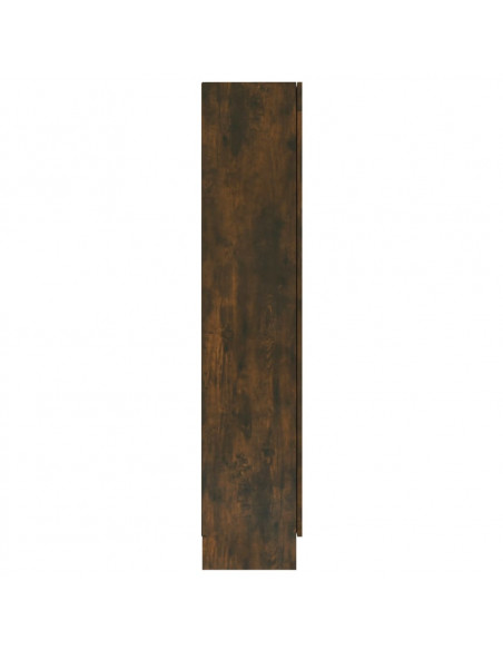 Mobile Vetrina Rovere Fumo 82,5x30,5x150cm in Legno Multistrato