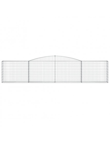 Cesti Gabbioni ad Arco 2 pz 400x30x80/100 cm Ferro Zincato