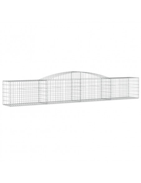 Cesti Gabbioni ad Arco 5 pz 400x50x60/80 cm Ferro Zincato
