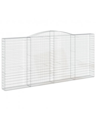 Cesti Gabbioni ad Arco 3 pz 400x30x180/200 cm Ferro Zincato