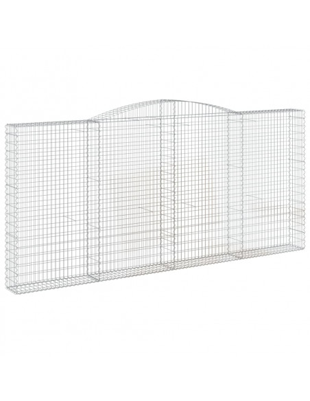 Cesti Gabbioni ad Arco 3 pz 400x30x180/200 cm Ferro Zincato