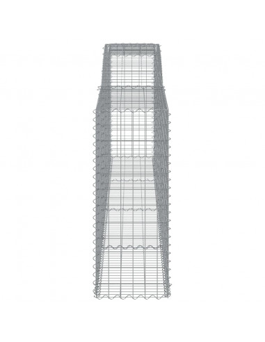 Cesti Gabbioni ad Arco 6 pz 400x50x120/140 cm Ferro Zincato