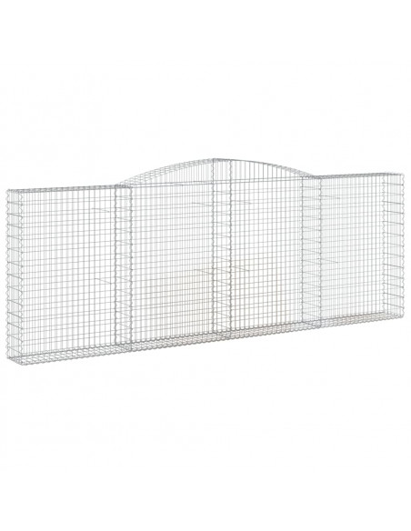 Cesti Gabbioni ad Arco 6 pz 400x30x140/160 cm Ferro Zincato