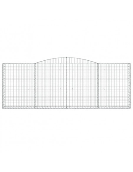 Cesti Gabbioni ad Arco 6 pz 400x30x140/160 cm Ferro Zincato
