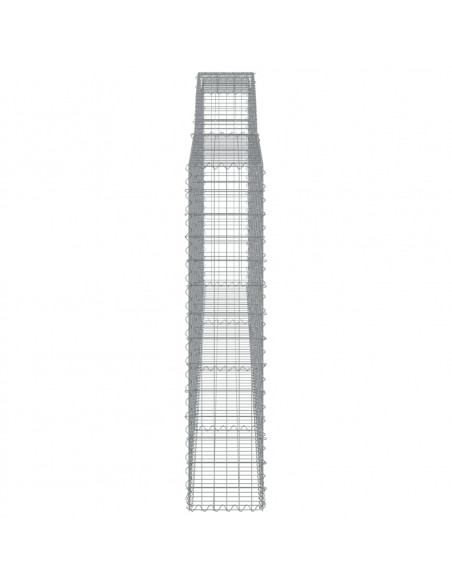 Cesti Gabbioni ad Arco 6 pz 400x30x140/160 cm Ferro Zincato