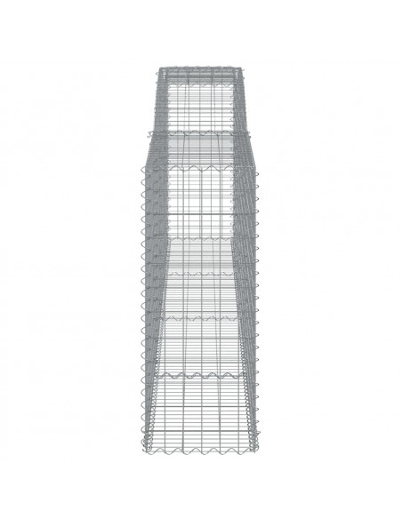 Cesti Gabbioni ad Arco 2 pz 400x50x120/140 cm Ferro Zincato