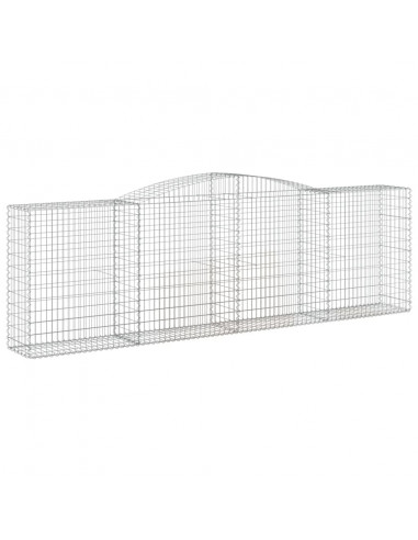 Cesti Gabbioni ad Arco 10 pz 400x50x120/140 cm Ferro Zincato