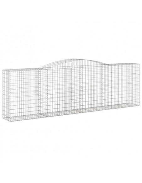 Cesti Gabbioni ad Arco 10 pz 400x50x120/140 cm Ferro Zincato