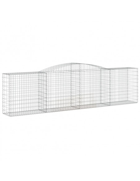 Cesti Gabbioni ad Arco 2 pz 400x50x100/120 cm Ferro Zincato