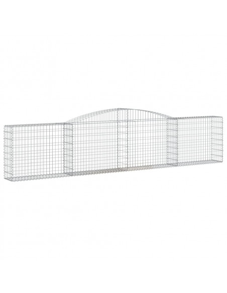 Cesti Gabbioni ad Arco 9 pz 400x30x80/100 cm Ferro Zincato