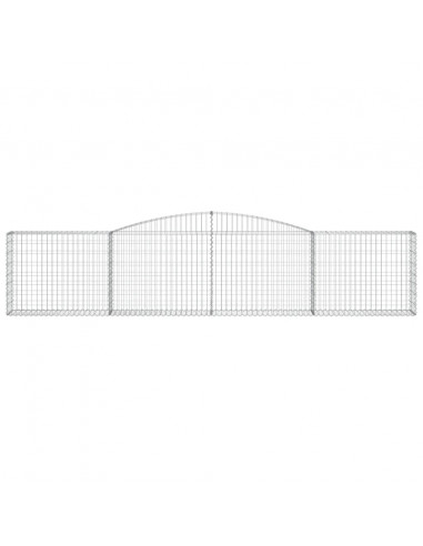 Cesti Gabbioni ad Arco 9 pz 400x30x80/100 cm Ferro Zincato