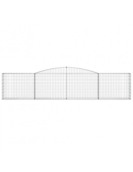 Cesti Gabbioni ad Arco 9 pz 400x30x80/100 cm Ferro Zincato