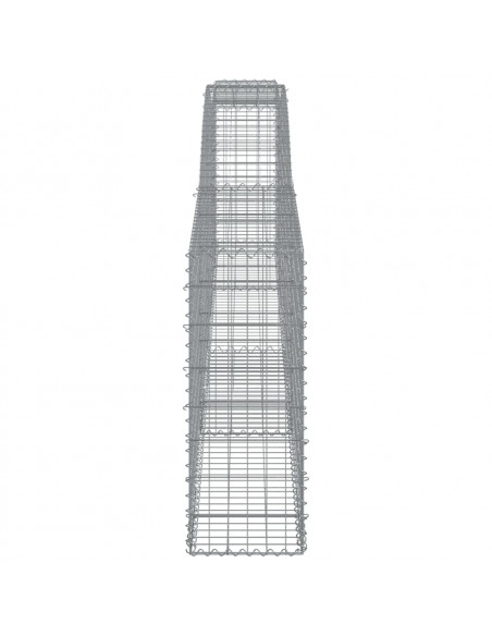 Cesti Gabbioni ad Arco 9 pz 400x30x80/100 cm Ferro Zincato
