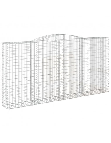 Cesti Gabbioni ad Arco 4 pz 400x50x200/220 cm Ferro Zincato