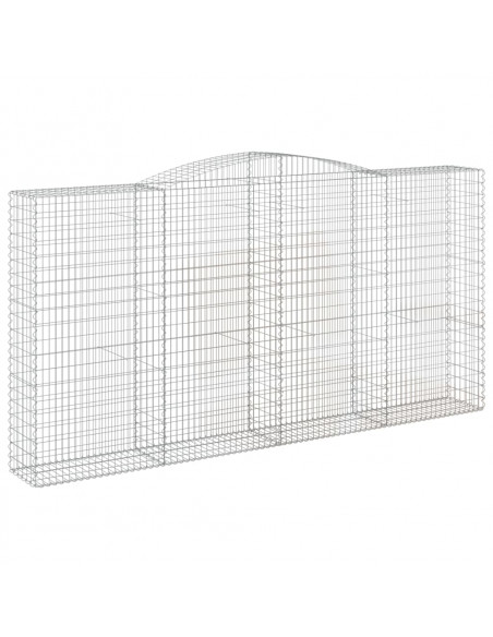 Cesti Gabbioni ad Arco 4 pz 400x50x200/220 cm Ferro Zincato