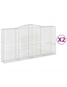 Cesti Gabbioni ad Arco 2 pz 400x50x200/220 cm Ferro Zincato 2