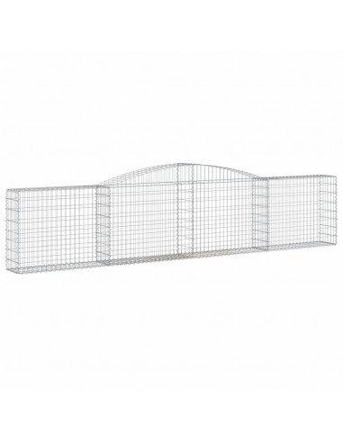 Cesti Gabbioni ad Arco 15 pz 400x30x80/100 cm Ferro Zincato