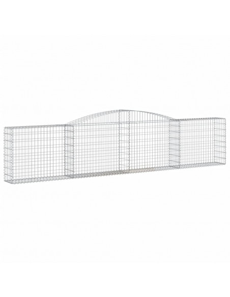Cesti Gabbioni ad Arco 15 pz 400x30x80/100 cm Ferro Zincato