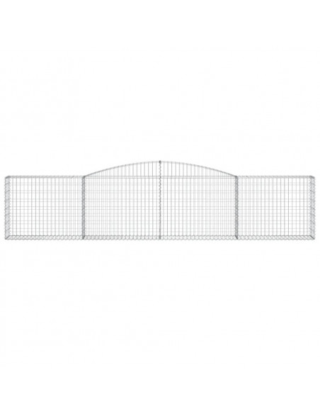 Cesti Gabbioni ad Arco 15 pz 400x30x80/100 cm Ferro Zincato